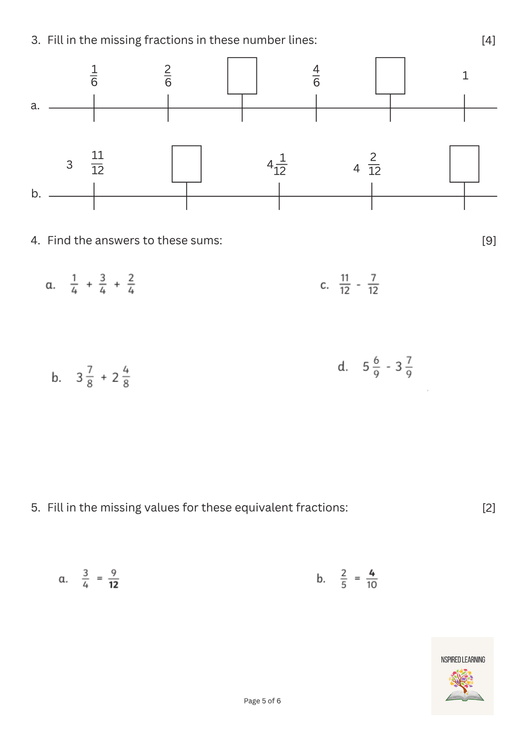 MATHS GRADE 5 REVISION JUNE EXAM