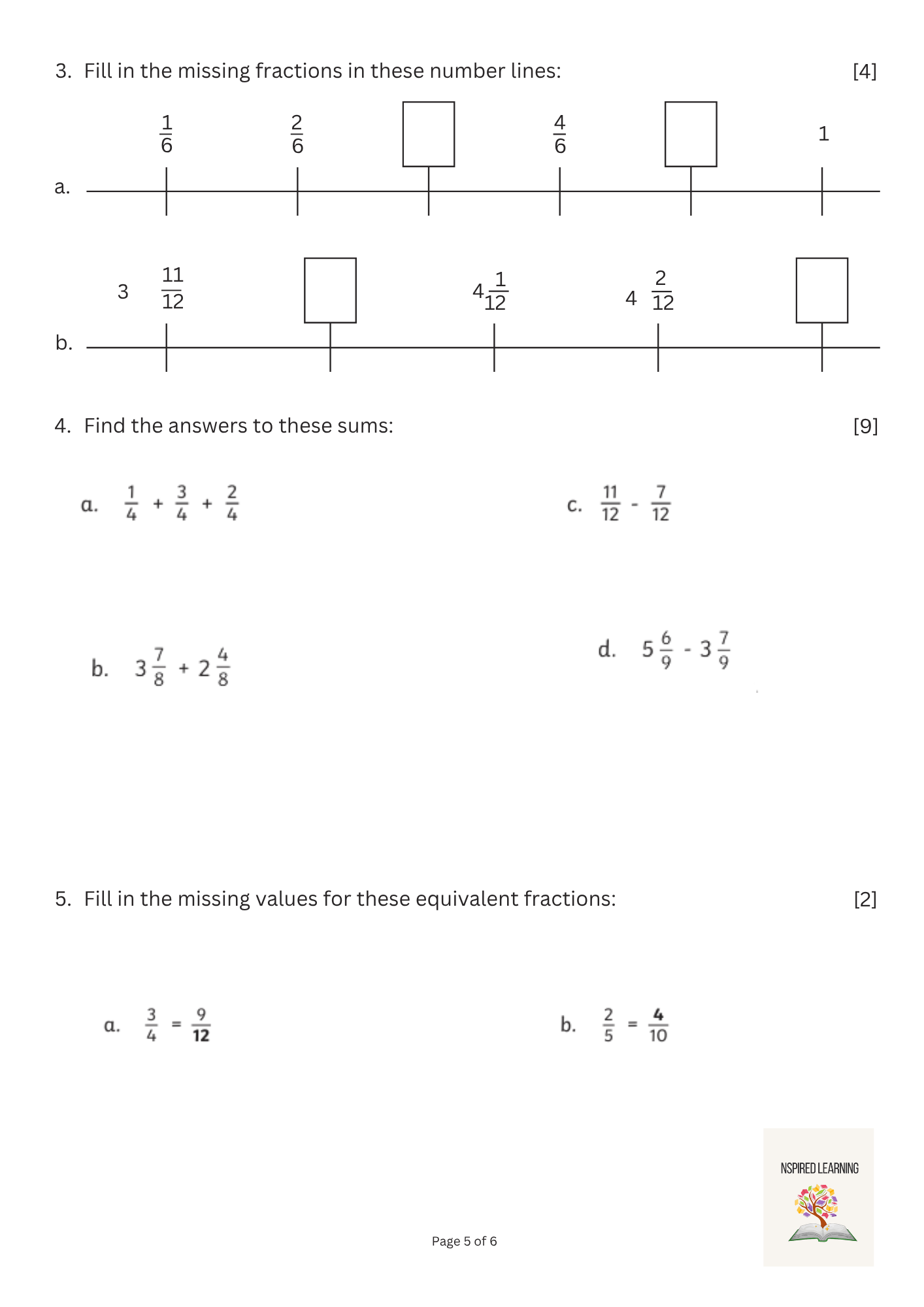 MATHS GRADE 5 REVISION JUNE EXAM