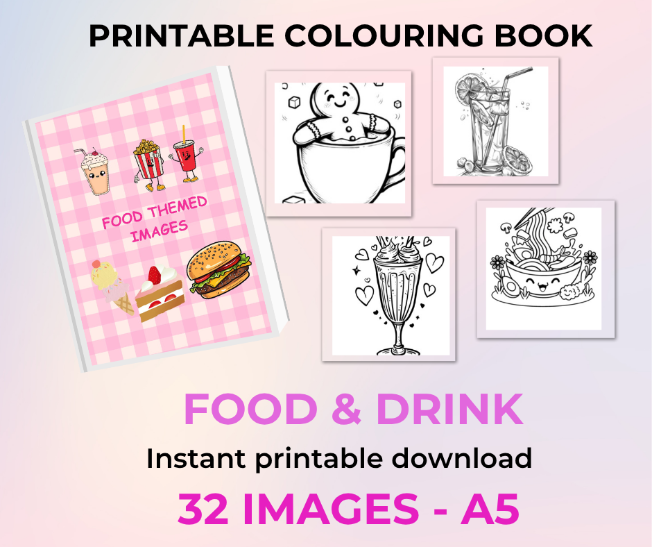 Food & drink themed - Colouring book