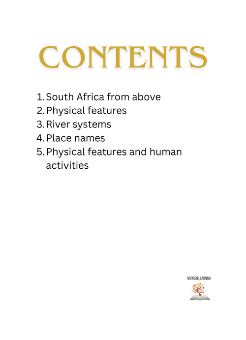 Geography Grade 5 term 2 -study pack